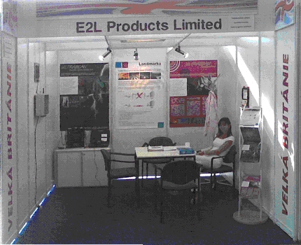 katka interpreting on the E2L products stand for LANDMARKA launch