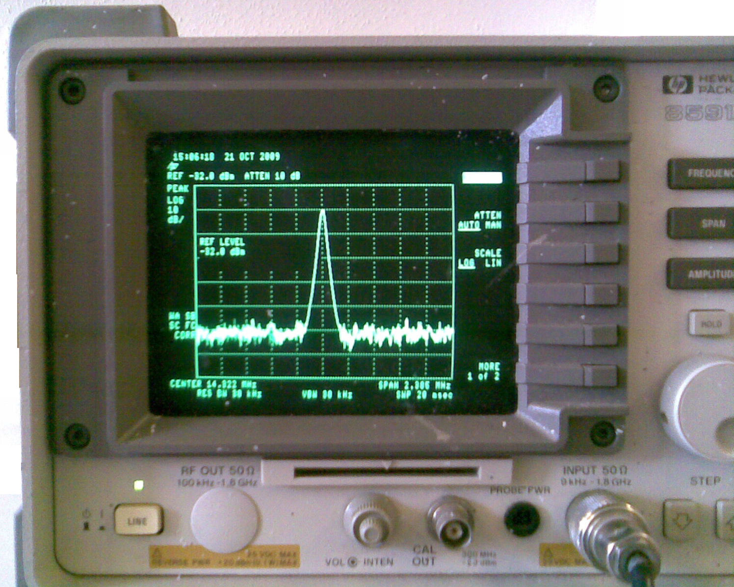 Spectrum analysis of PDR antennae